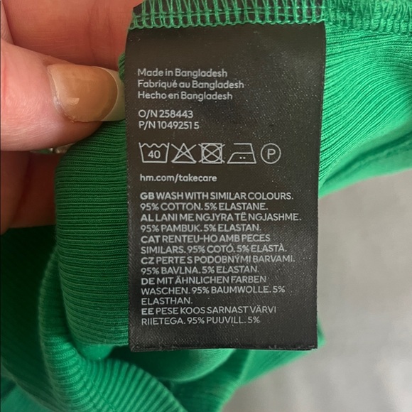 H&M Emerald Ribbed Top - Picture 4 of 4